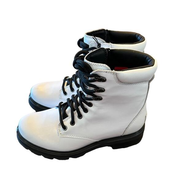 Sorel Lennox Lace STKD Waterproof Leather Boot Winter City NEW Size 9.5 White - Picture 7 of 12